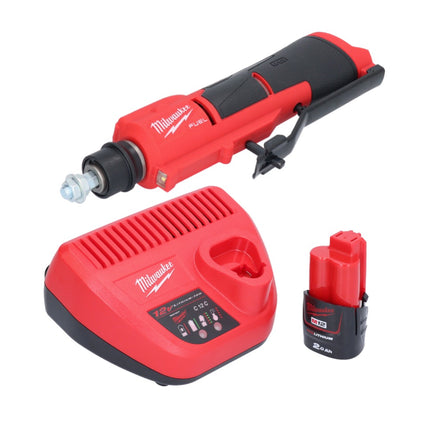 Milwaukee M12 FTB-201 Akku Reifenaufrauer 12 V 7/16" Hex Brushless + 1x Akku 2,0 Ah + Ladegerät