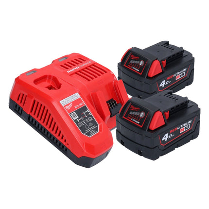 Amoladora recta a batería Milwaukee M18 FDGROVPDB-402X 18 V sin escobillas + 2x baterías 4.0 Ah + cargador + caja HD
