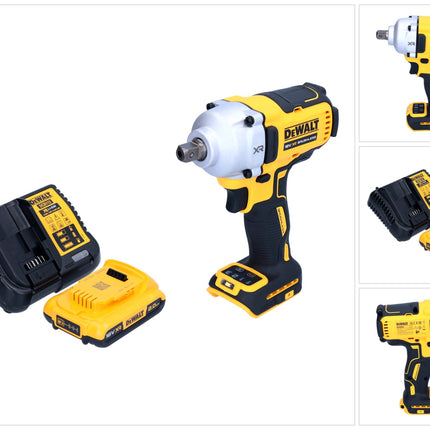 DeWalt DCF 892 D1 Akumulatorowy klucz udarowy 18 V 812 Nm 1/2" bezszczotkowy + 1x akumulator 2,0 Ah + ładowarka