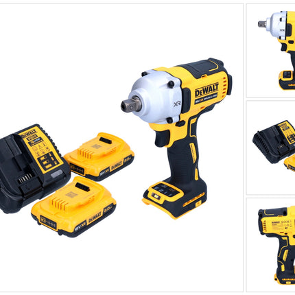 Llave de impacto a batería DeWalt DCF 892 D2 18 V 812 Nm 1/2" sin escobillas + 2x baterías 2,0 Ah + cargador