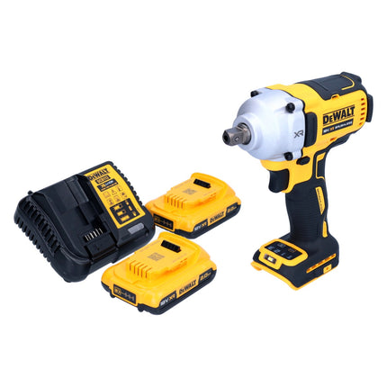 Llave de impacto a batería DeWalt DCF 892 D2 18 V 812 Nm 1/2" sin escobillas + 2x baterías 2,0 Ah + cargador