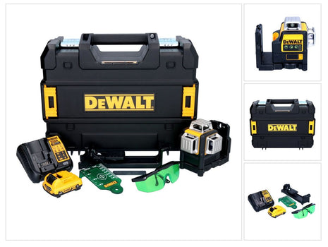 Dewalt DCE 089 D1G batería láser multilínea 12 V 3x 360° verde + 1x batería 2,0 Ah + cargador + TSTAK