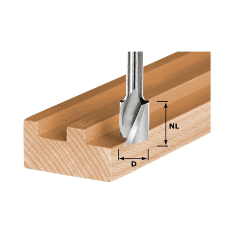 Festool HW Spi S8 D4/10 fresa a spirale 4 x 10 x 45 x 8 mm ( 490977 ) per frese OF 900, OF 1000, OF 1010, OF 1010 R, OF 1400, OF 2000, OF 2200