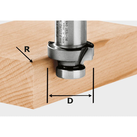 Festool HW R5-OFK 500 rounding cutter 27 x 5.0 mm ( 490095 ) for edge router OFK 500
