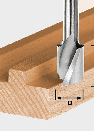 Festool HS Spi S8 D18/25 fresa a spirale 18 x 25 x 57 x 8 mm ( 490950 ) per frese OF 900, OF 1000, OF 1010, OF 1010 R, OF 1400, OF 2000, OF 2200