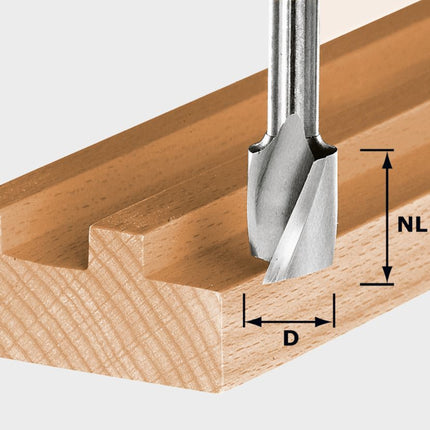 Festool HS Spi S8 D18/25 spiral slot cutter 18 x 25 x 57 x 8 mm ( 490950 ) for router OF 900, OF 1000, OF 1010, OF 1010 R, OF 1400, OF 2000, OF 2200