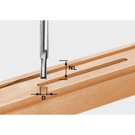 Festool HW S8 D6/14 fresa per scanalature 6 x 14 x 55 x 8 mm ( 490955 ) per fresa OF 900, OF 1000, OF 1010, OF 1010 R, OF 1400, OF 2000, OF 2200