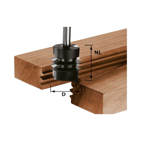 Festool HW S8 D34/NL32 fresa a colla 34 x 32 x 62 x 8 mm ( 491034 ) per frese OF 900, OF 1000, OF 1010, OF 1010 R, OF 1400, OF 2000, OF 2200