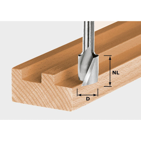 Festool HS Spi S8 D14/20 spiral slot cutter 14 x 20 x 52 x 8 mm ( 490948 ) for router OF 900, OF 1000, OF 1010, OF 1010 R, OF 1400, OF 2000, OF 2200