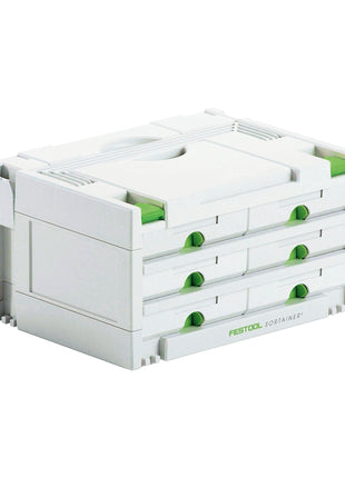Festool SYS 3-SORT/6 SORTAINER Organizzatore di valigie per utensili Systainer ( 491984 ) 395 x 295 x 210 mm 6 cassetti
