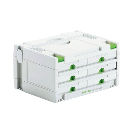 Festool SYS 3-SORT/6 SORTAINER Systainer tool case organiser ( 491984 ) 395 x 295 x 210 mm 6 drawers