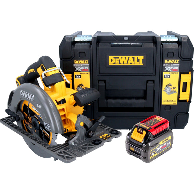 DeWalt DCS 579 NT Scie circulaire à main sans fil 54 V FlexVolt 190 mm Brushless + 1x batterie 6,0 Ah + TSTAK - sans chargeur