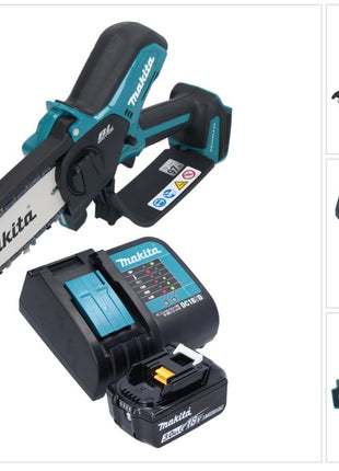 Makita DUC 150 SF01 Cordless chainsaw 18 V 15 cm brushless + 1x battery 3.0 Ah + charger