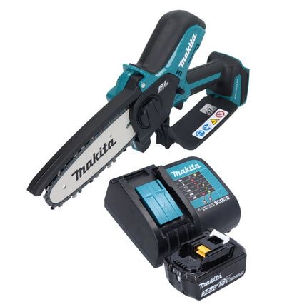 Motosierra a batería Makita DUC 150 SF01 18 V 15 cm sin escobillas + 1x batería 3,0 Ah + cargador