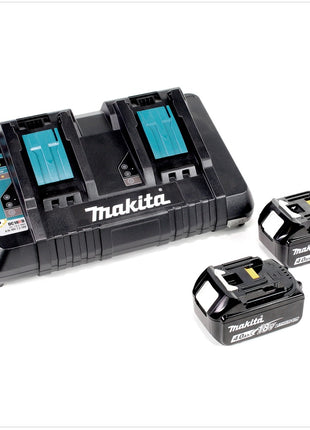 Makita DUC 252 PM2 Akku Kettensäge 36V ( 2x18V ) 25 cm + 2x 4,0 Ah Akku + Doppelladegerät - Toolbrothers