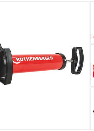 Rothenberger ROPUMP Super Plus + adattatore k+l ( 072070X ) Pompa a mano aspirante per la pulizia delle tubature