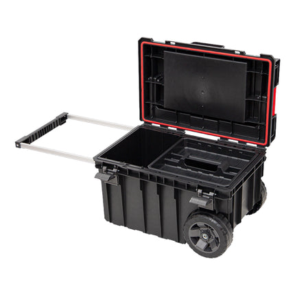 Toolbrothers RHINO XXL Trolley ECO Handling+ 44 L IP66 tool box with wheels on metal axle and double telescopic handle