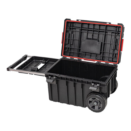 Toolbrothers RHINO XXL Trolley ECO Handling+ 44 L IP66 tool box with wheels on metal axle and double telescopic handle