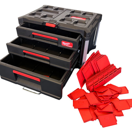 Milwaukee PACKOUT 2 + 1 Drawer Tool Box Tool case 363 x 564 x 414 mm ( 4932493190 ) Drawer organiser