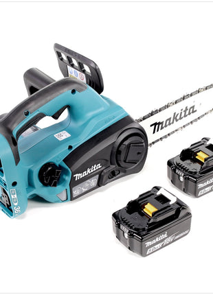 Makita DUC 252 T2 Akku Kettensäge 36V ( 2x18V ) 25 cm + 2x 5,0 Ah Akku - ohne Ladegerät - Toolbrothers