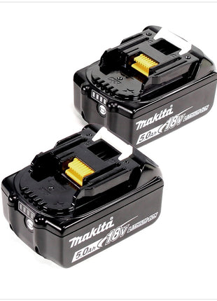 Makita DUC 252 T2 Akku Kettensäge 36V ( 2x18V ) 25 cm + 2x 5,0 Ah Akku - ohne Ladegerät - Toolbrothers