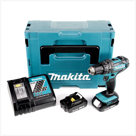 Makita DHP 482 RAJ Akku Schlagbohrschrauber 18 V 62 Nm 2x Akku 2 0 Ah Ladegeraet Makpac 1 - toolbrothers