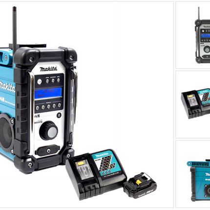 Makita DMR 104 RA1 Baustellen Radio 7,2 - 18 V DAB Digital Grün + 1x Akku 2,0 Ah + Ladegerät - Toolbrothers