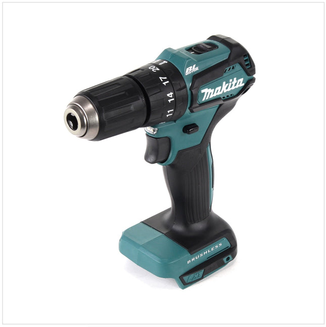 Makita DHP 483 Z 18 V Akku-Schlagbohrschrauber – kompakte Frontansicht mit ergonomischem Griff