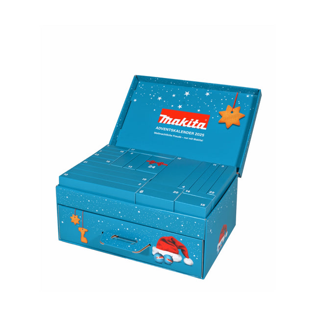 Makita Adventskalender 2025 (P-84800) – 24 Türchen voller Power, Überraschungen und Fanliebe